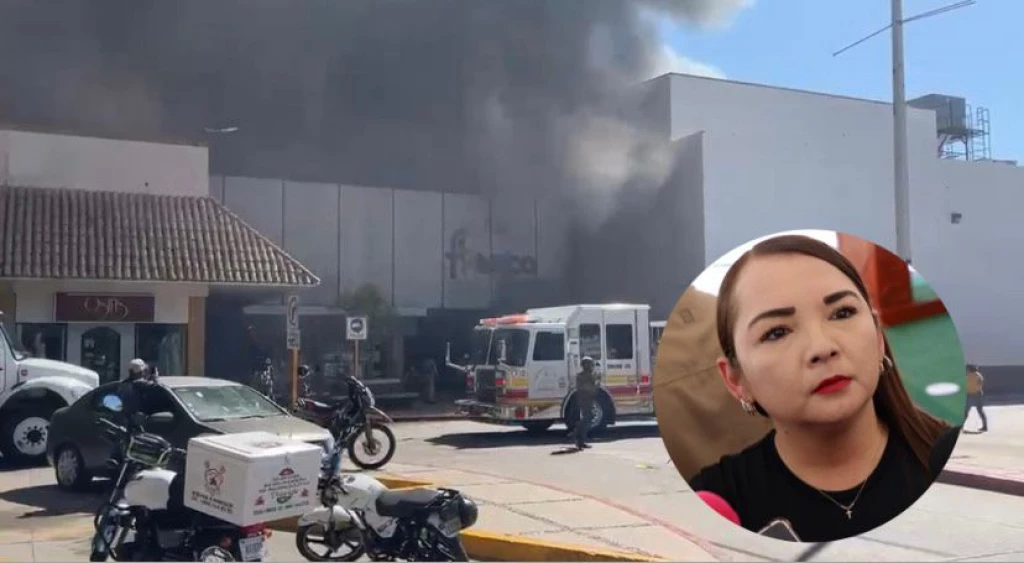 Atiende la FGE a 58 comercios afectados por incendio en plaza Los Mochis
