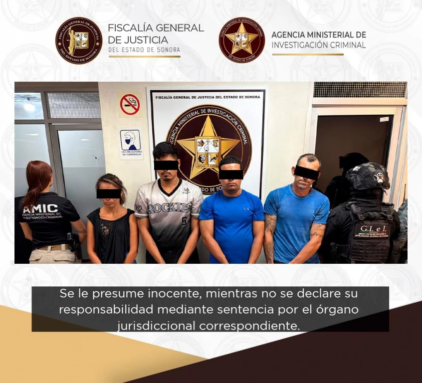 Detienen a cuatro personas con droga en Cajeme