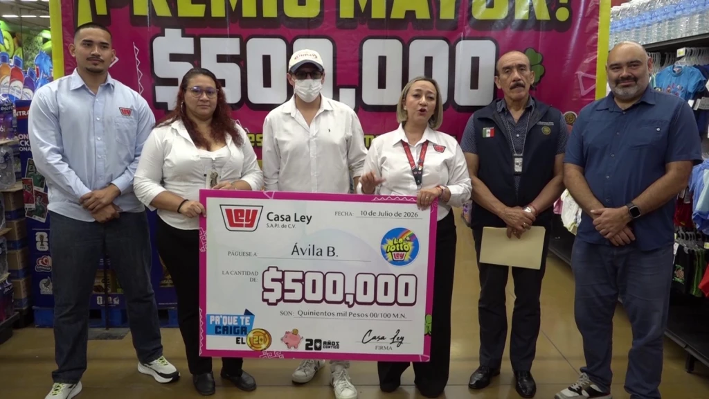 Turista que visitaba Mazatlán compró un "Lotto Ley" en sucursal Paseo Bicentenario y se ganó 500 mil pesos