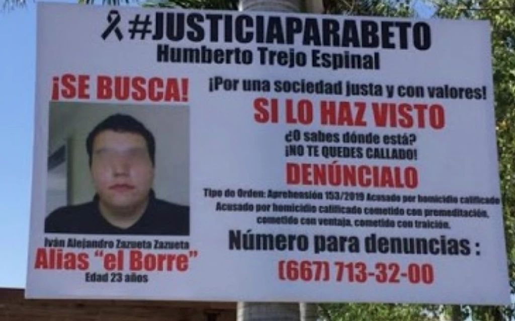 Fiscalía de Sinaloa logra condena de más de 40 años de prisión contra "El Borre" por homicidio de Humberto Trejo
