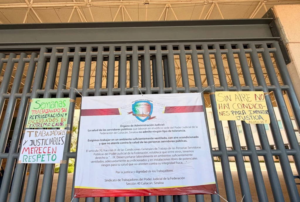 Piden trabajadores del PJF aire acondicionado 
