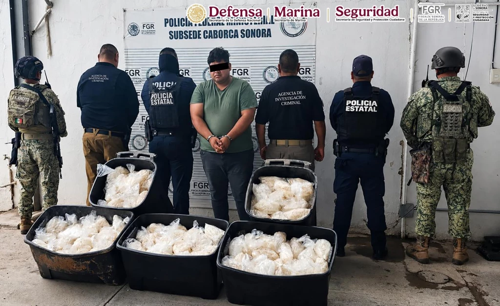 Aseguran 200 kilos de metanfetaminas en Sonora con valor estimado en 50 mdp