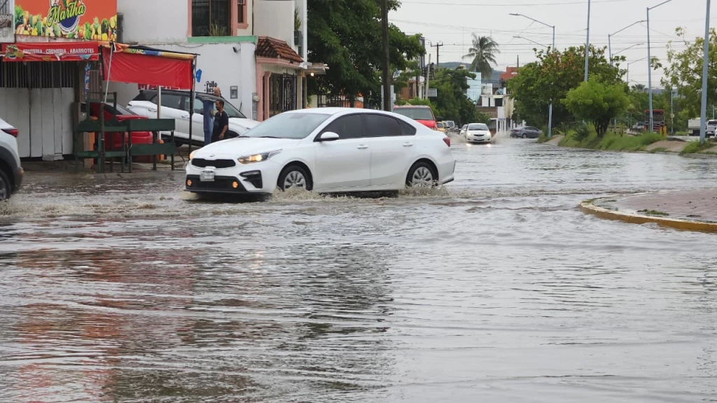 Encharcamientos, dos árboles caídos y un vehículo arrastrado dejan las lluvias de este jueves