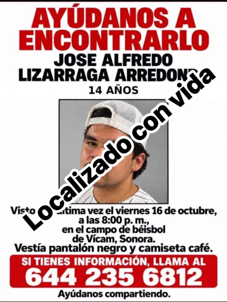 Localizan con vida a menor desaparecido en Vícam y liberan la carretera México 15