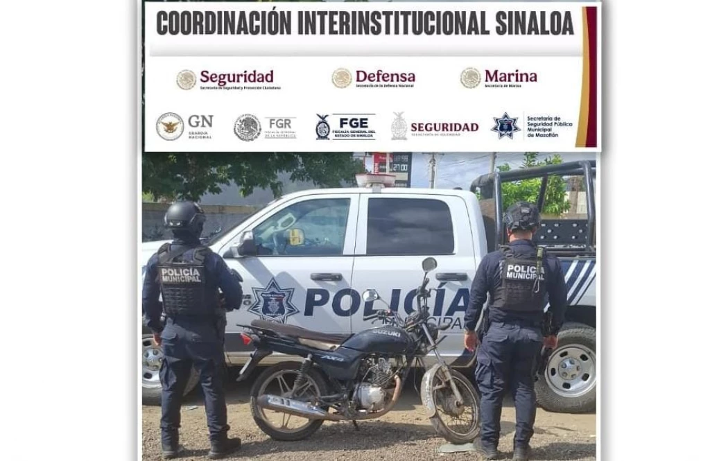 Aseguran moto con reporte de robo en la colonia Salvador Allende de Mazatlán