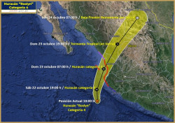 “Roslyn” se ha intensificado a huracán mayor de categoría 4