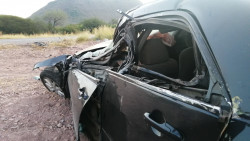 Dos heridos en accidente automovilísito sobre la México 15 al norte