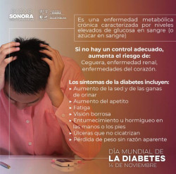 La diabetes se puede prevenir con buenos hábitos alimenticios y actividad física: Salud Sonora