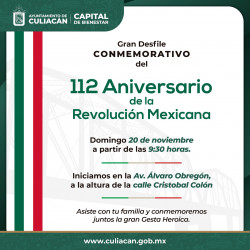 Desfile en Culiacán por la Revolución Mexicana