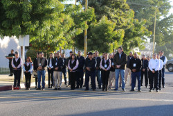 Difunde SSPM valores cívicos con izamiento de bandera