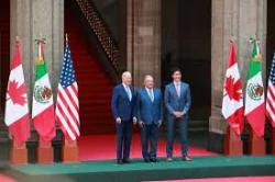 AMLO  se compromete con  Biden y Trudeau combatir el fentanilo