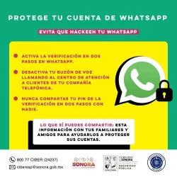 Brinda Unidad Cibernética asesoría para prevenir robo de WhatsApp