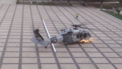 Aterriza helicóptero de la Fuerza Aérea Mexicana