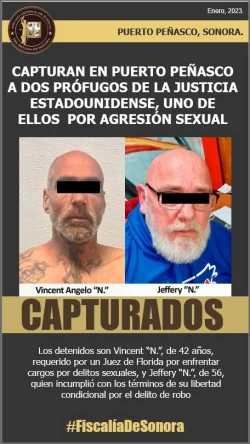 Caen en Puerto Peñasco dos prófugos de la Justicia de EUA, ya fueron deportados