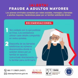 Unidad Cibernética da consejos de prevención para evitar que adultos mayores sean víctimas de fraudes