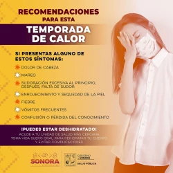 Salud Sonora recomienda cuidarse de las altas temperaturas