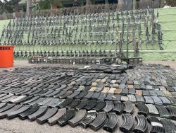 Destruyen armas decomisadas por la SEDENA en Sinaloa
