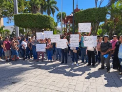 Se manifiestan tianguistas de la Col. Flores Magón en Mazatlán