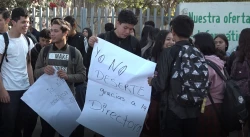 Alumnos del Conalep Mazatlán I se manifestaron por cambio de dirección