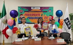 Premian a ganadores del concurso "presidente o presidenta infantil" de la CEDH