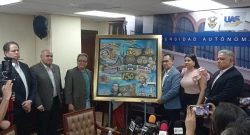 Presentan obra pictórica conmemorativa del 150 aniversario de la UAS
