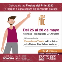 Ofrece Gobierno de Sonora servicio de transporte gratuito para asistentes a las Fiestas del Pitic 2023