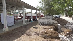 Reconstrucción de barda de primaria Melchor Ocampo es financiada por empresarios: SEPyC