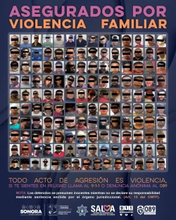 Gracias al Sistema Salva, Policía Estatal ha detenido a 341 personas por violencia familiar y de género: Gobierno de Sonora