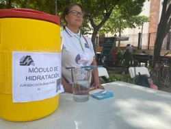 Instalan módulo de hidratación en el centro de Culiacán 