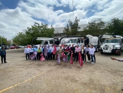 Entregan tres vactor camiones en Culiacán