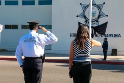 Efectúa SSPM lunes cívico para fortalecer el respeto a lábaros patrios