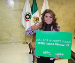 Adultos mayores solos, deben pagar menos luz: Alejandra López Noriega