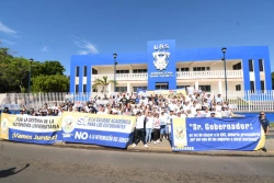 Unidad Regional Sur de la UAS realiza movilización para defender su autonomía universitaria