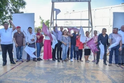 Inician trabajos de rehabilitación del parque en Tabachines 1  y de manera simultánea en 11 colonias de Los Mochis