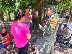 Ejército Mexicano y Guardia Nacional realiza actividades de labor social en el municipio de Sinaloa