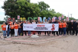 Realiza SEMUJERES Campaña Mundial “Únete”, contra la violencia de niñas y mujeres en el Ejido 1 de Mayo