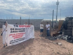 Vecinos del sector Toscana en Los Mochis se manifiestan en contra de construcción en área verdes