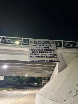 Se deslinda el PAS de mantas colgadas en puentes de Culiacán