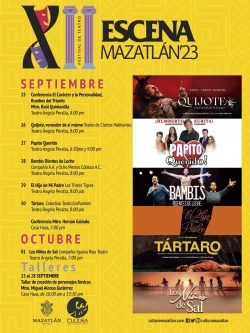 ¡Todo listo! Este lunes 25 de septiembre inicia el Festival de Teatro “Escena Mazatlán”