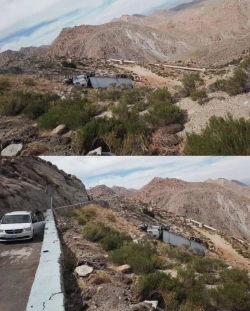 ¡Vivió para contarlo! Tráiler cae a barranco en la Rumorosa
