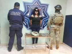 Capturan SSPM a mujer con drogas en la colonia Las Cortinas