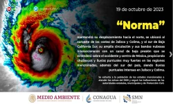 Huracán Norma posiblemente impacte a Sinaloa: SMN