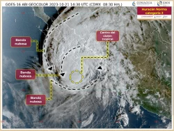 “Norma” impactaría  “Los Cabos” entre las 11:00 y 13:00 horas