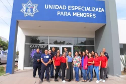 Visitan alumnas y alumnos edificio de la corporación policial de Cajeme