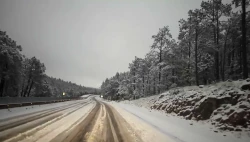 Ángeles verdes advierte de caminos congelados debido a nevadas en zonas serranas