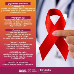 Tiene Sonora medicamentos e insumos preventivos y de atención del VIH/SIDA: Salud Sonora