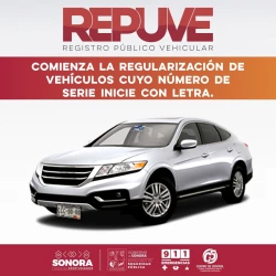 Inicia Repuve Sonora proceso de regularización de vehículos cuya serie inicie con letra
