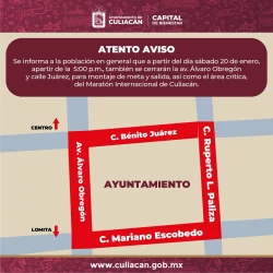 Inicia el cierre de calles en Culiacán