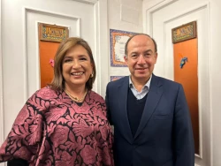 Xóchitl Gálvez se reúne en Madrid con el expresidente mexicano Felipe Calderón