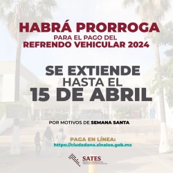 En Culiacán habrá prórroga para el pago del refrendo vehicular 2024: SATES